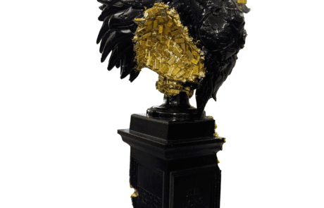 The Lions Attitude - Skulptur - Golden Core - Black Edition - Theodoros Nikolaidis