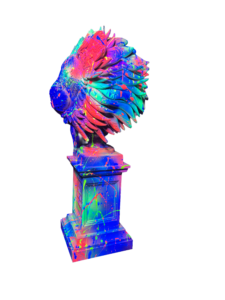The Lions Attitude - Skulptur - Neon Chaos - Theodoros Nikolaidis