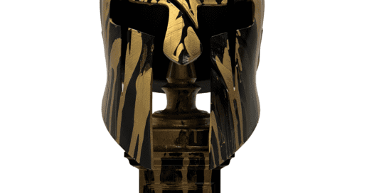 The Spartan Helmet - Skulptur - Golden Blood - Theodoros Nikolaidis