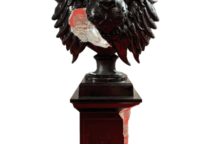 The Lions Attitude - Skulptur - Silver Core - Black Edition - Theodoros Nikolaidis