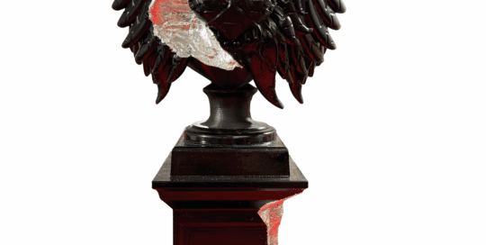 The Lions Attitude - Skulptur - Silver Core - Black Edition - Theodoros Nikolaidis