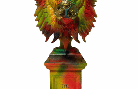 The Lions Attitude - Skulptur - Golden Neon - Theodoros Nikolaidis